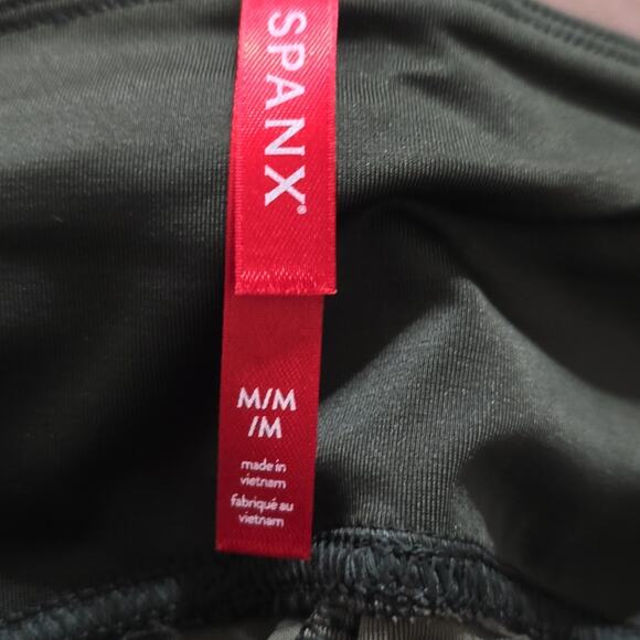 Spanx Velour Velvet Skinny Ankle High Rise‎ Pants Dark Palm Women Size MED New - Picture 8 of 9